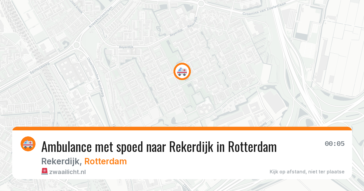Ambulance met spoed naar Rekerdijk in Rotterdam — 7 aug 2026