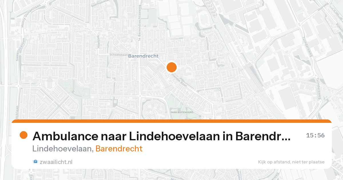 Ambulance naar Lindehoevelaan in Barendrecht — 19 aug 2026