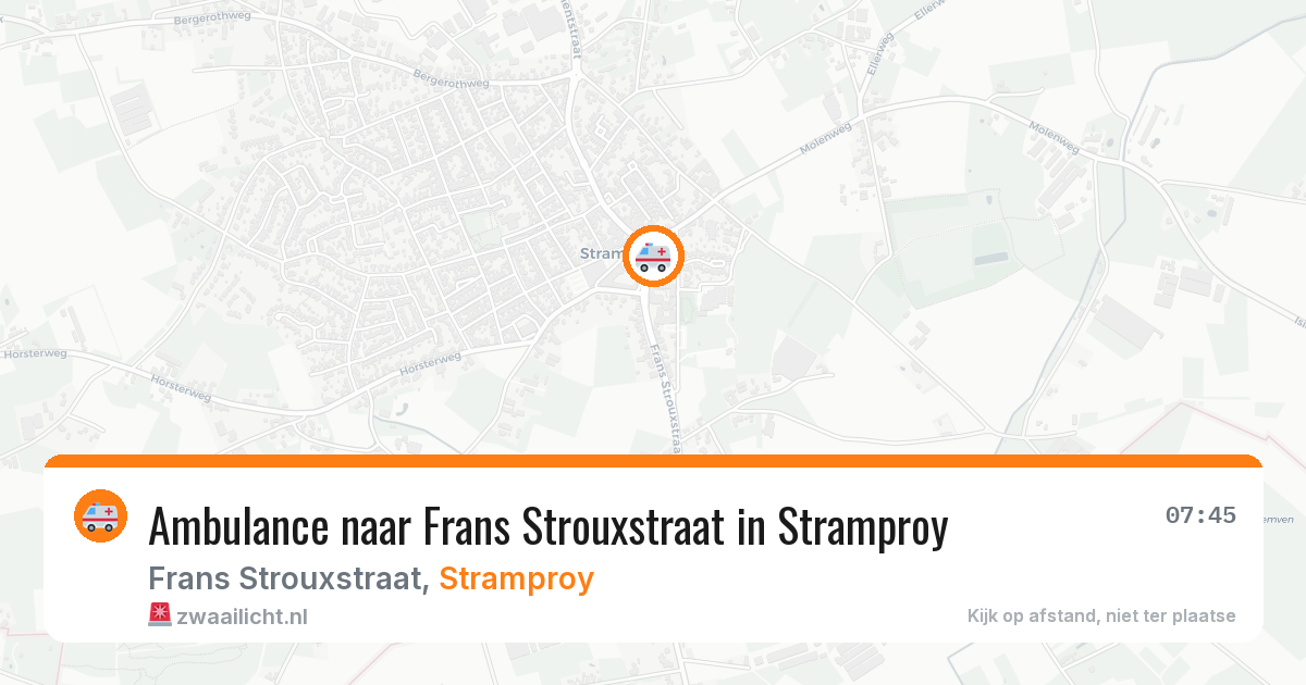 Ambulance naar Frans Strouxstraat in Stramproy — 13 apr 2026