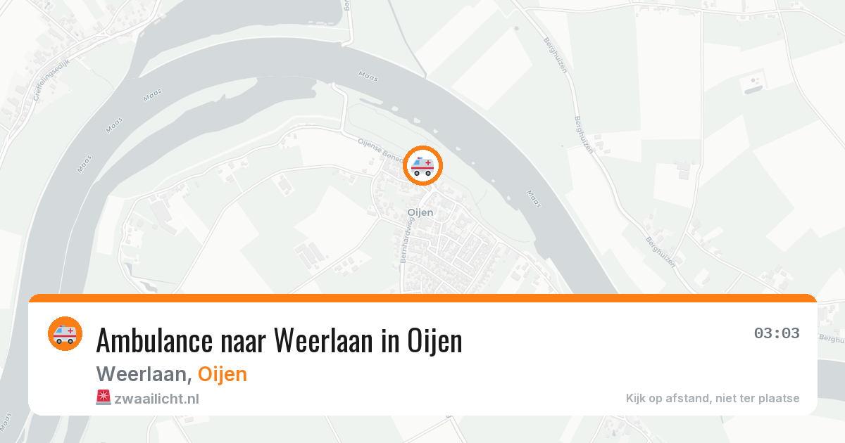 Ambulance naar Weerlaan in Oijen — 17 mei 2026
