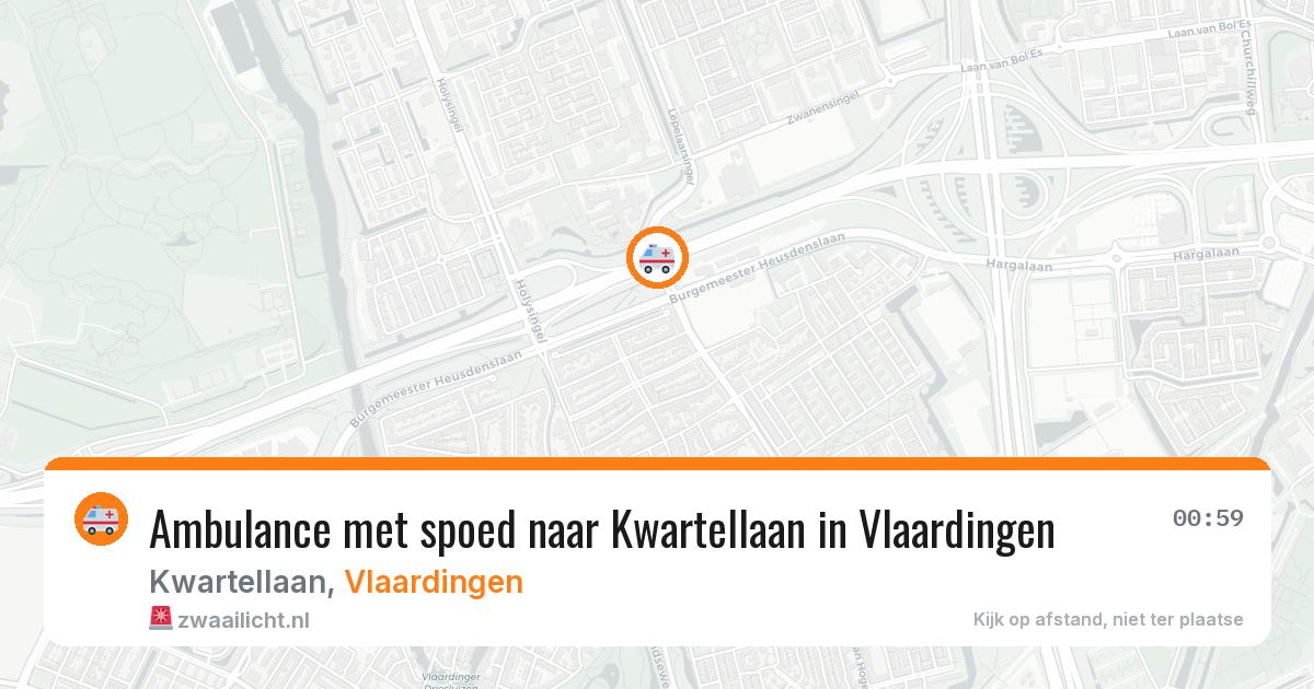 Ambulance met spoed naar Kwartellaan in Vlaardingen — 25 jul 2026