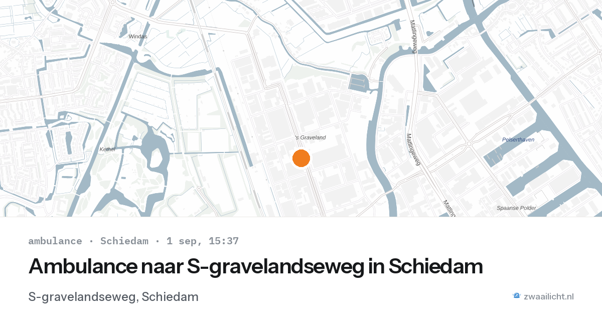 Ambulance naar S-gravelandseweg in Schiedam — 1 sep 2026