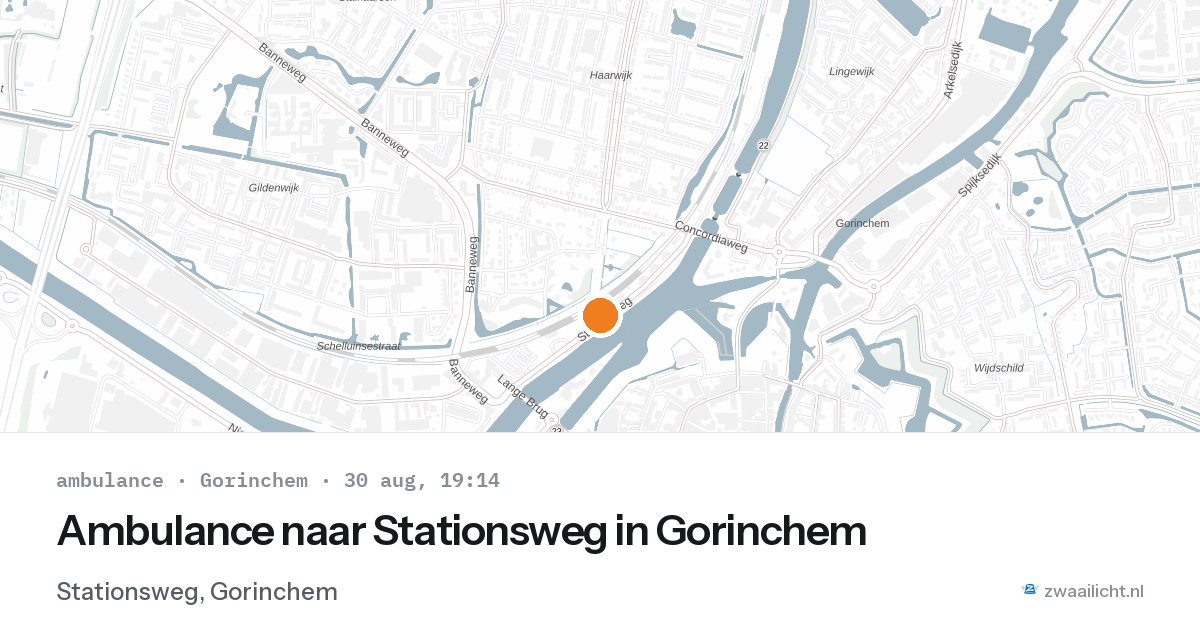 Ambulance naar Stationsweg in Gorinchem — 30 aug 2026