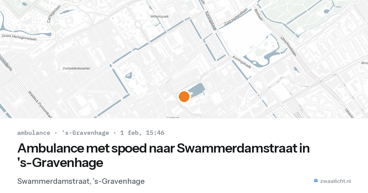 Ambulance met spoed naar Swammerdamstraat in 's-Gravenhage — 1 feb 2026