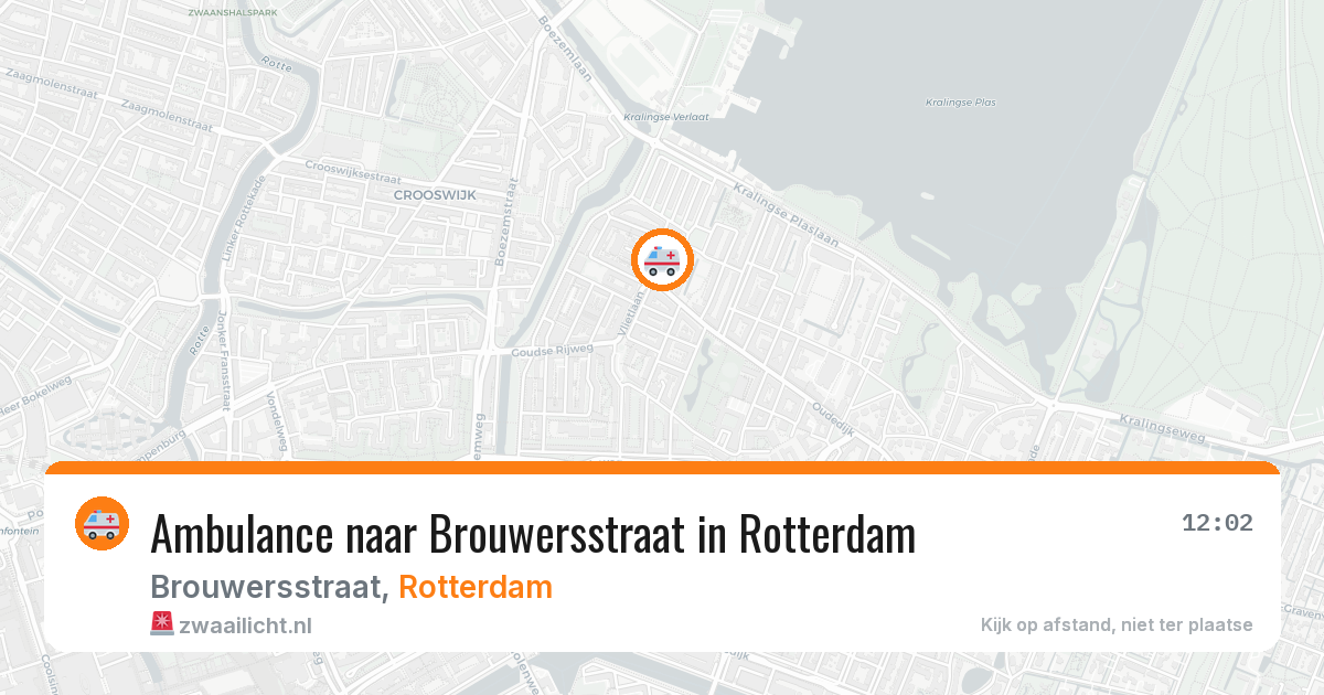 Ambulance naar Brouwersstraat in Rotterdam — 13 mrt 2026