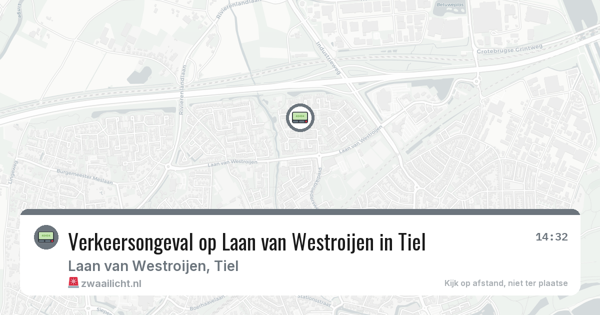 Verkeersongeval op Laan van Westroijen in Tiel — 2 jun 2026