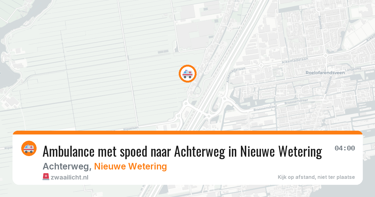 Ambulance met spoed naar Achterweg in Nieuwe Wetering — 28 jun 2026