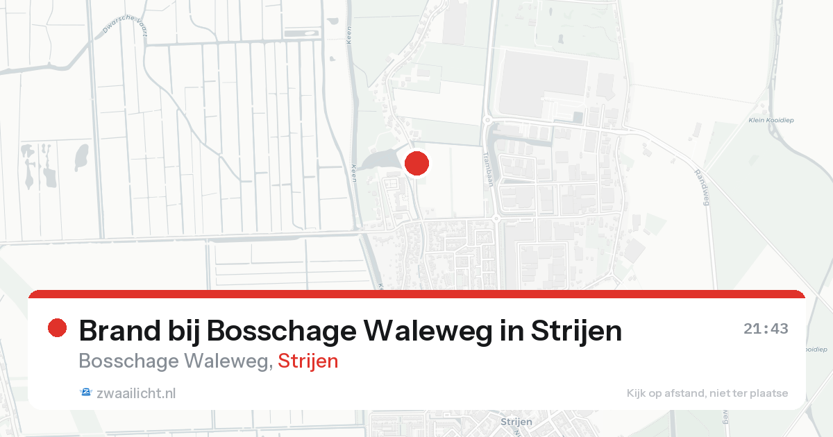 Brand bij Bosschage Waleweg in Strijen — 7 feb 2026