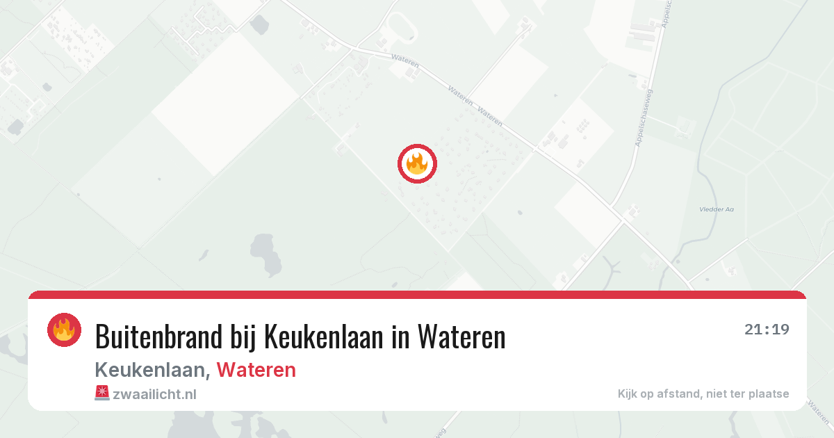 Buitenbrand bij Keukenlaan in Wateren — 28 apr 2026