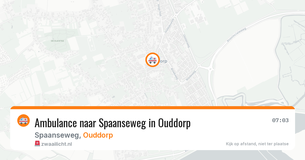 Ambulance naar Spaanseweg in Ouddorp — 18 mrt 2026