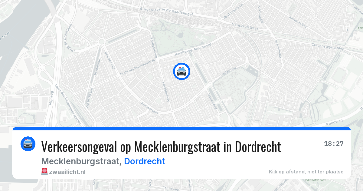 Verkeersongeval op Mecklenburgstraat in Dordrecht — 26 apr 2026