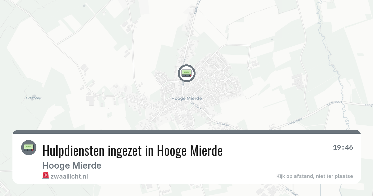 Hulpdiensten ingezet in Hooge Mierde — 31 jan 2026 | 🚨 Zwaailicht.nl