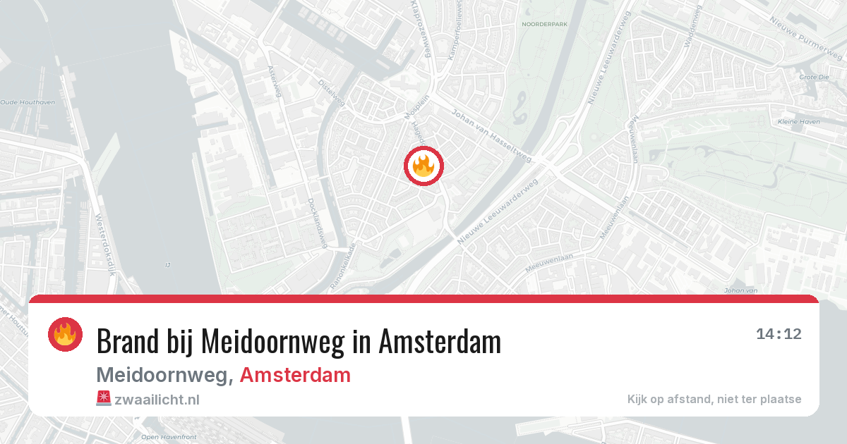 Brand bij Meidoornweg in Amsterdam — 20 mrt 2026
