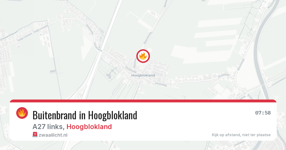 Buitenbrand in Hoogblokland — 3 aug 2026