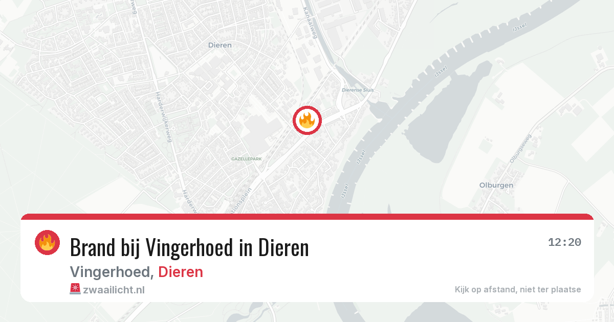 Brand bij Vingerhoed in Dieren — 7 aug 2026