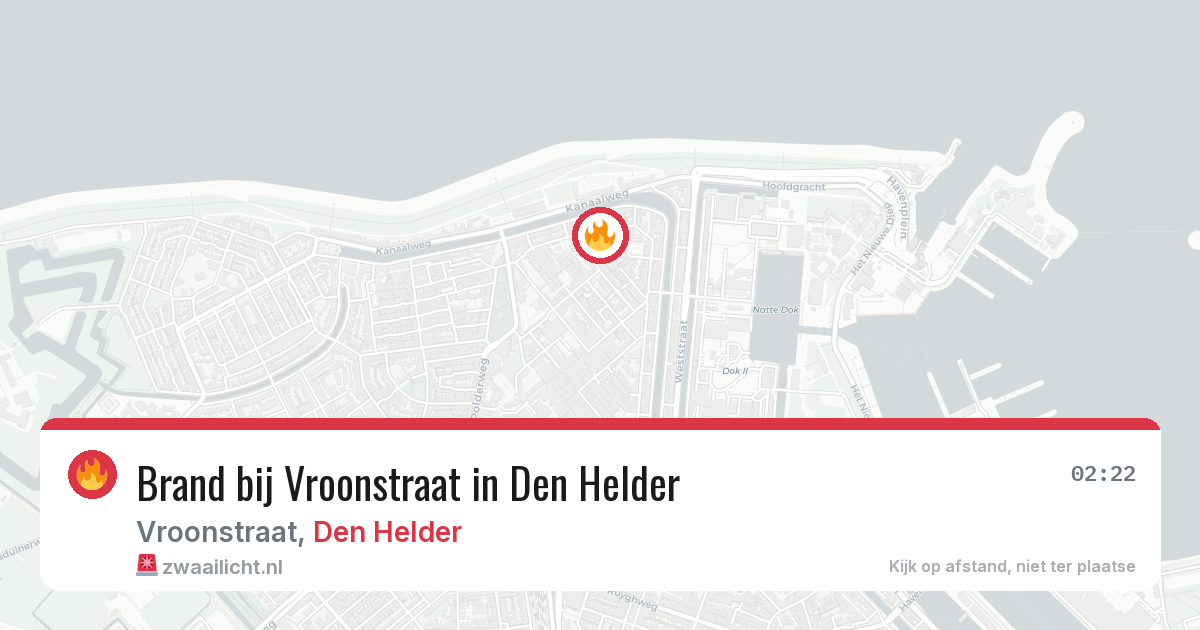 Brand bij Vroonstraat in Den Helder — 24 feb 2026