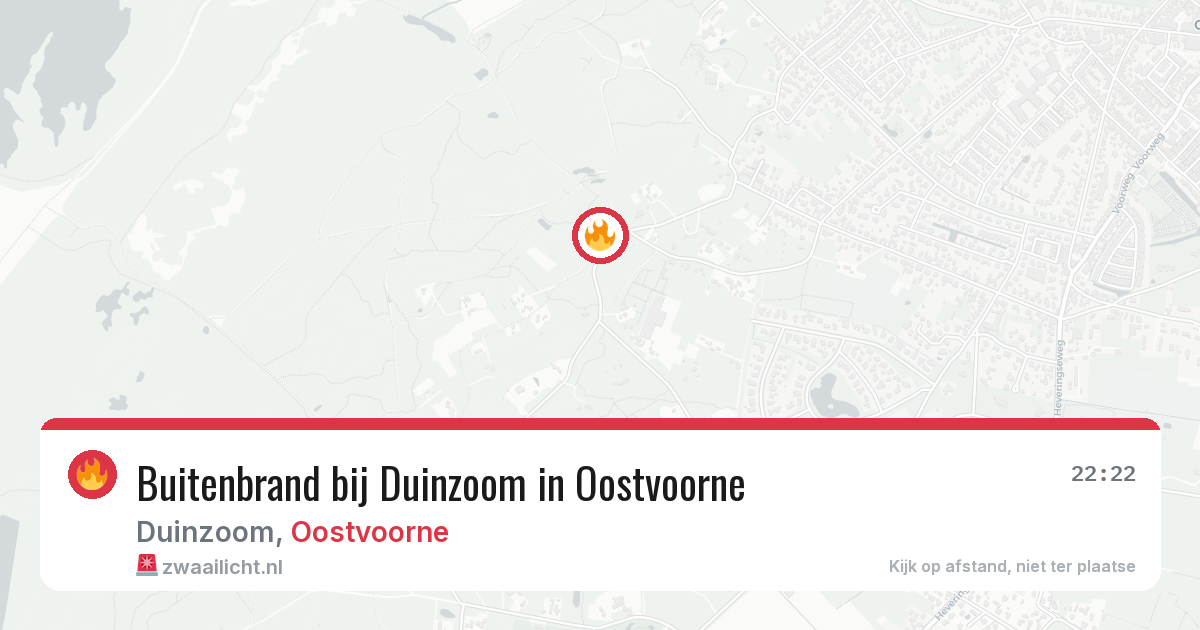 Buitenbrand bij Duinzoom in Oostvoorne — 16 mei 2026