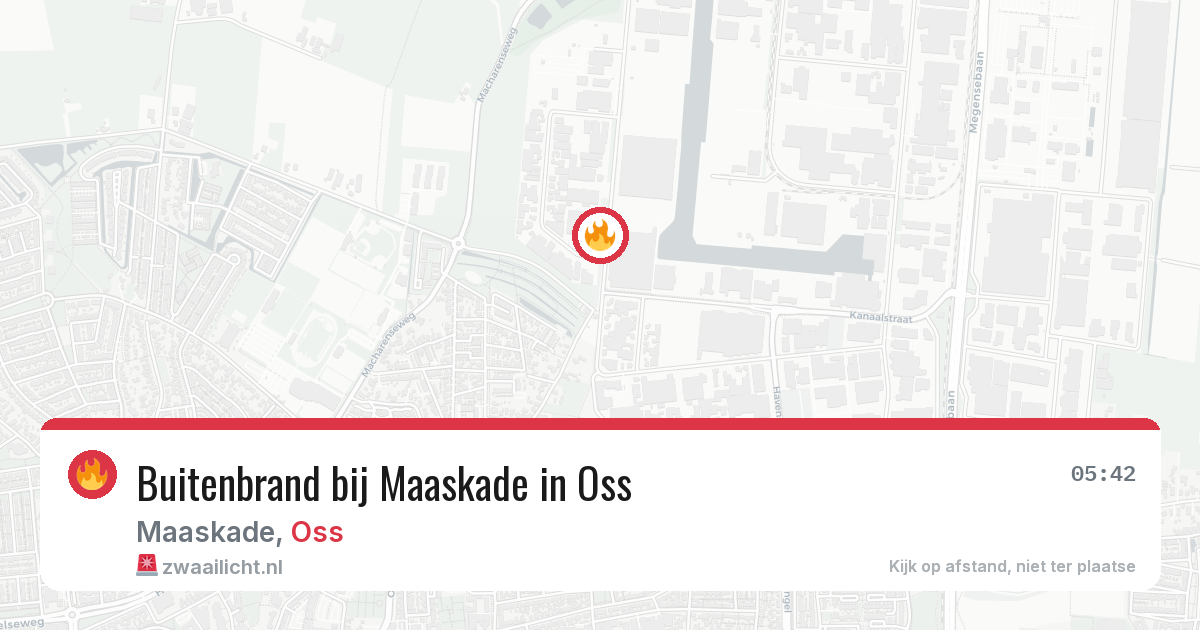 Buitenbrand bij Maaskade in Oss — 29 jul 2026