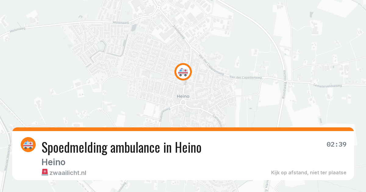 Spoedmelding ambulance in Heino — 12 mrt 2026