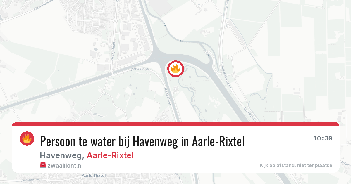 Persoon te water bij Havenweg in Aarle-Rixtel — 26 jul 2026