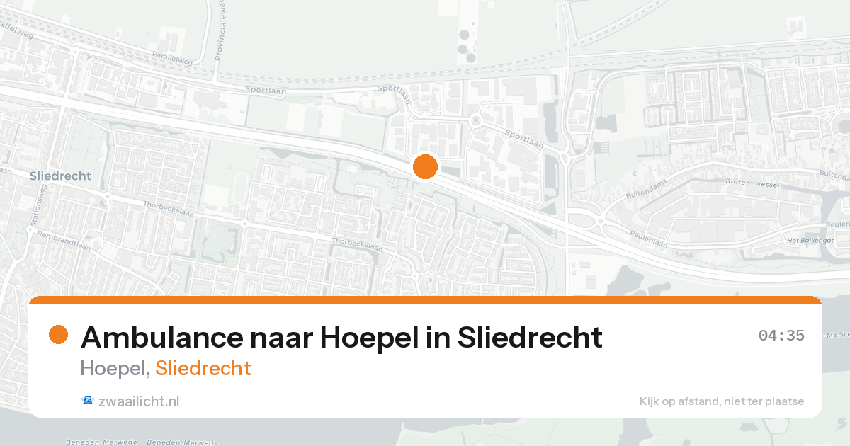Ambulance naar Hoepel in Sliedrecht — 18 aug 2026