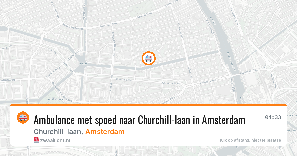 Ambulance met spoed naar Churchill-laan in Amsterdam — 10 jul 2026