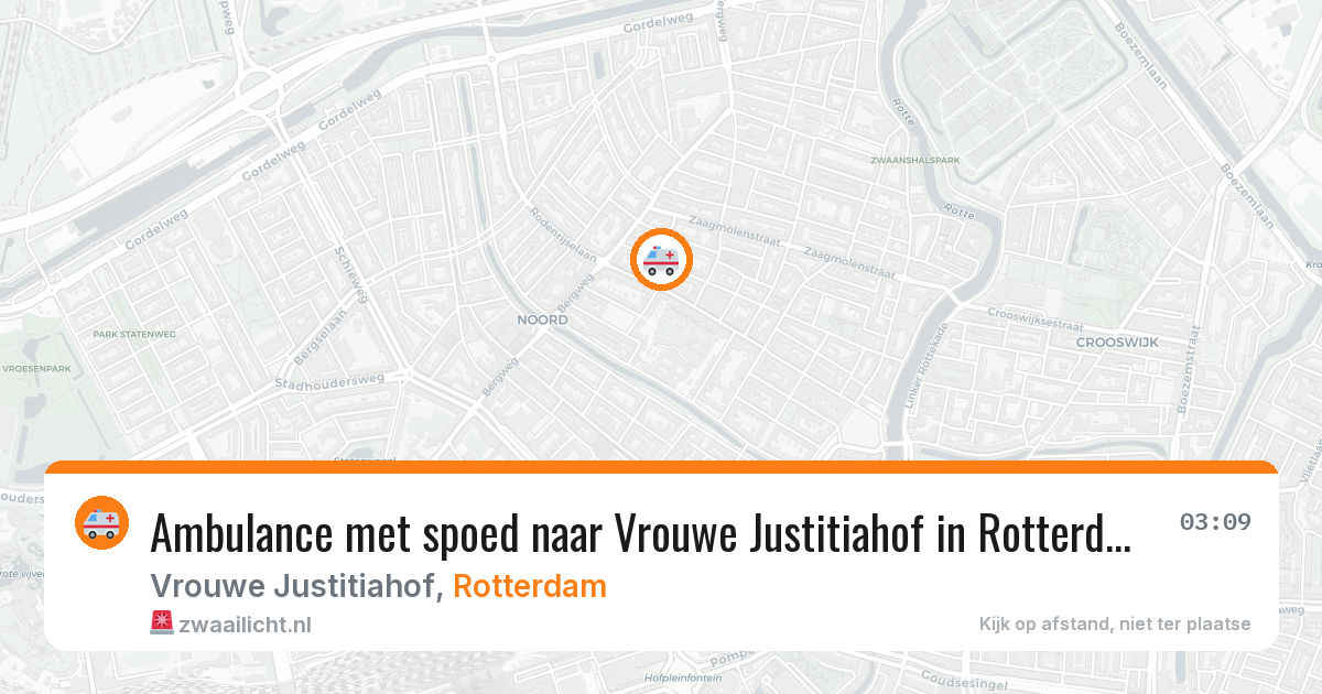 Ambulance met spoed naar Vrouwe Justitiahof in Rotterdam — 26 jun 2026