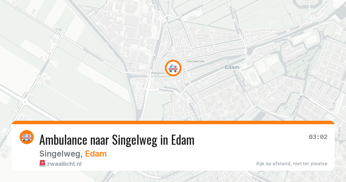 Ambulance naar Singelweg in Edam — 9 feb 2026