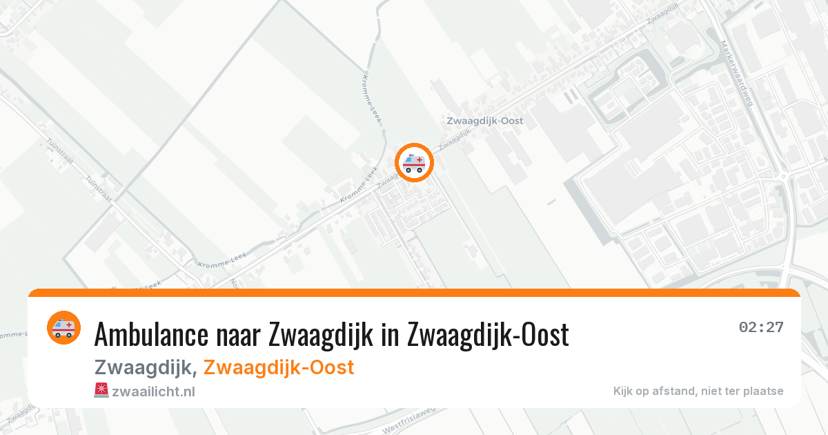Ambulance naar Zwaagdijk in Zwaagdijk-Oost — 29 jan 2026