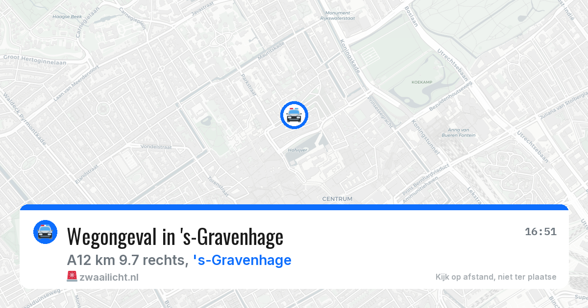 Wegongeval in 's-Gravenhage — 8 mei 2026