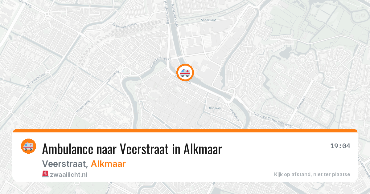 Ambulance naar Veerstraat in Alkmaar — 20 jul 2026