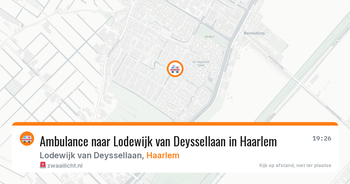 Ambulance naar Lodewijk van Deyssellaan in Haarlem — 20 jun 2026