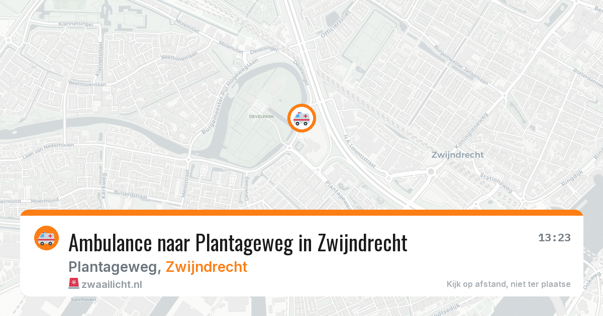 Ambulance naar Plantageweg in Zwijndrecht — 16 mrt 2026