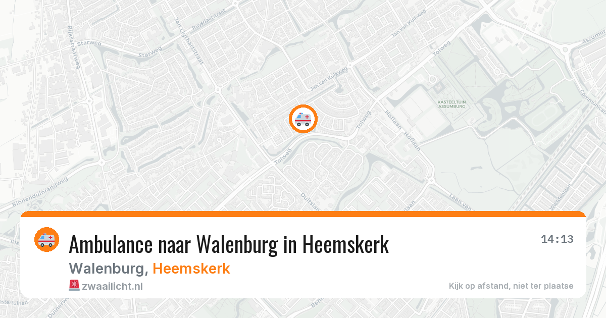 Ambulance naar Walenburg in Heemskerk — 26 jun 2026