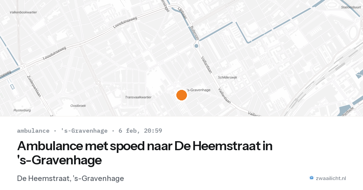 Ambulance met spoed naar De Heemstraat in 's-Gravenhage — 6 feb 2026