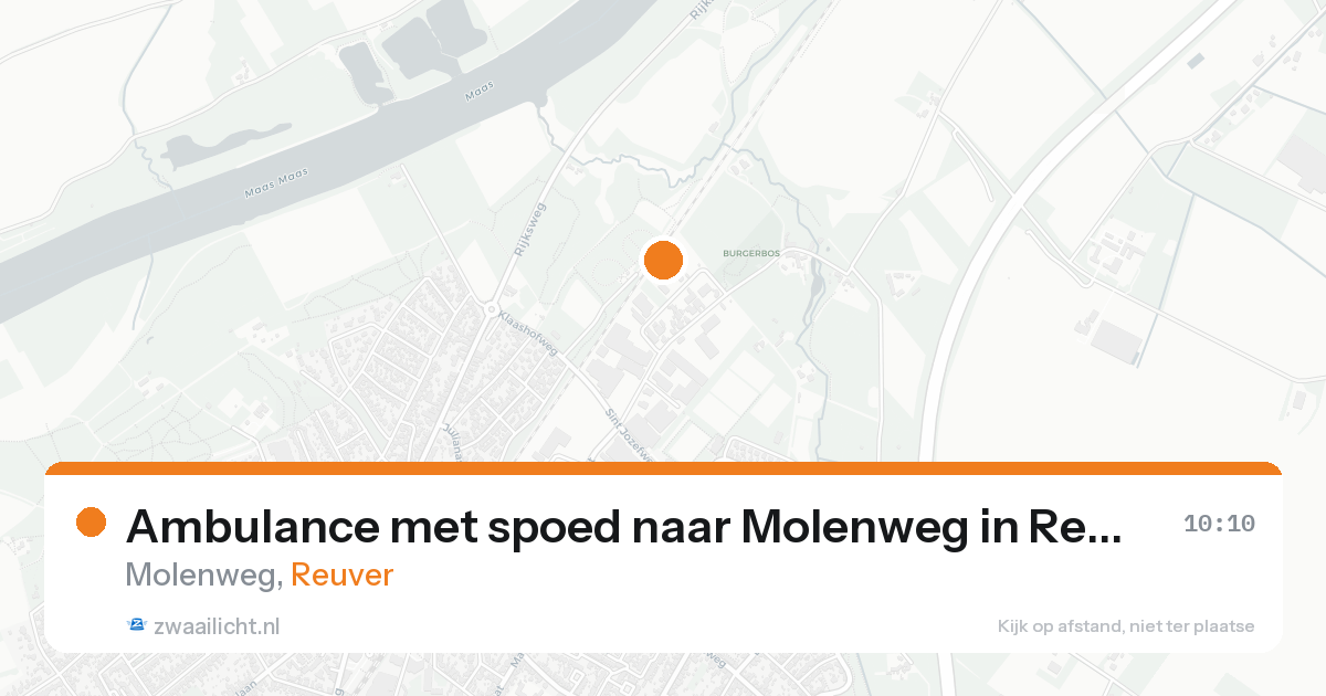 Ambulance met spoed naar Molenweg in Reuver — 22 aug 2026