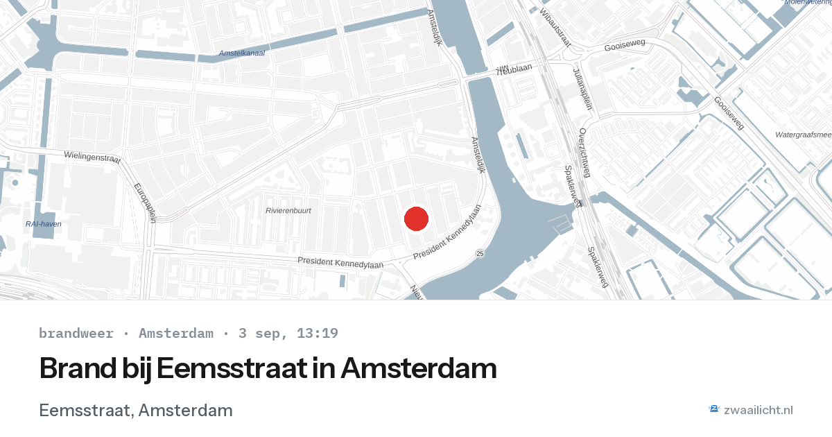 Brand bij Eemsstraat in Amsterdam — 3 sep 2026