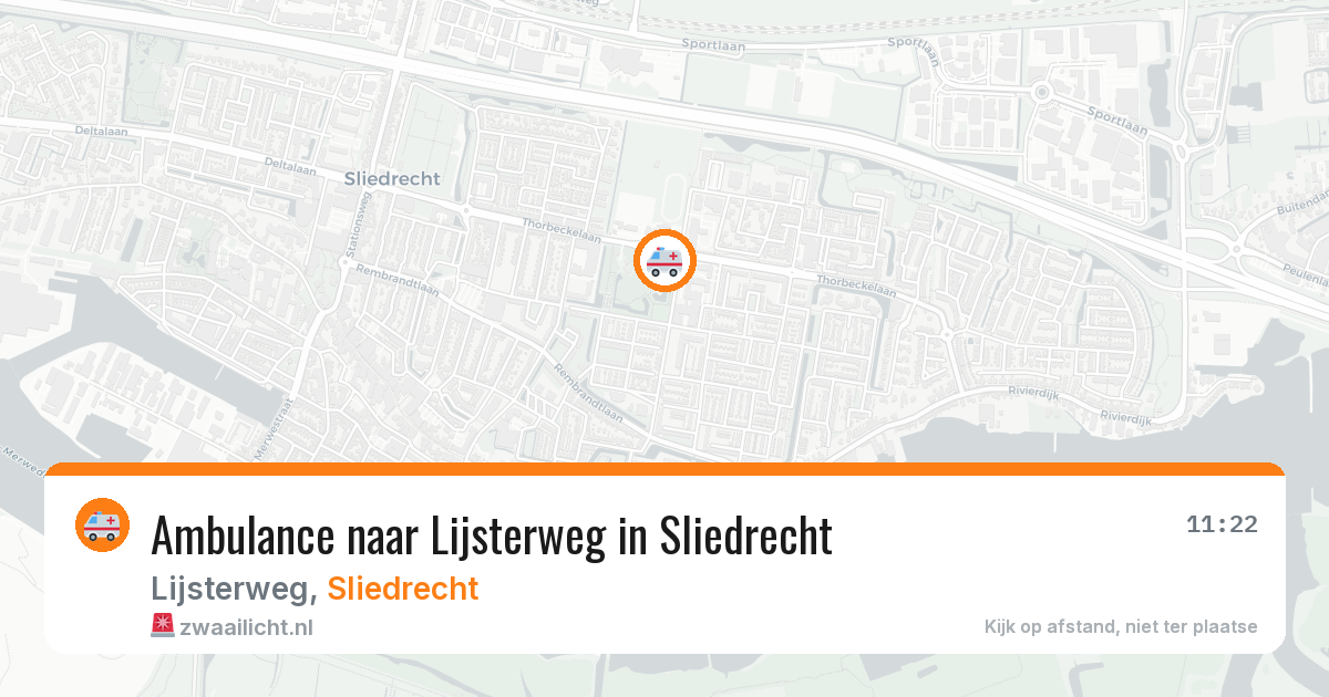 Ambulance naar Lijsterweg in Sliedrecht — 4 apr 2026