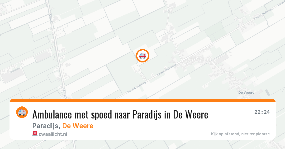 Ambulance met spoed naar Paradijs in De Weere — 17 jul 2026