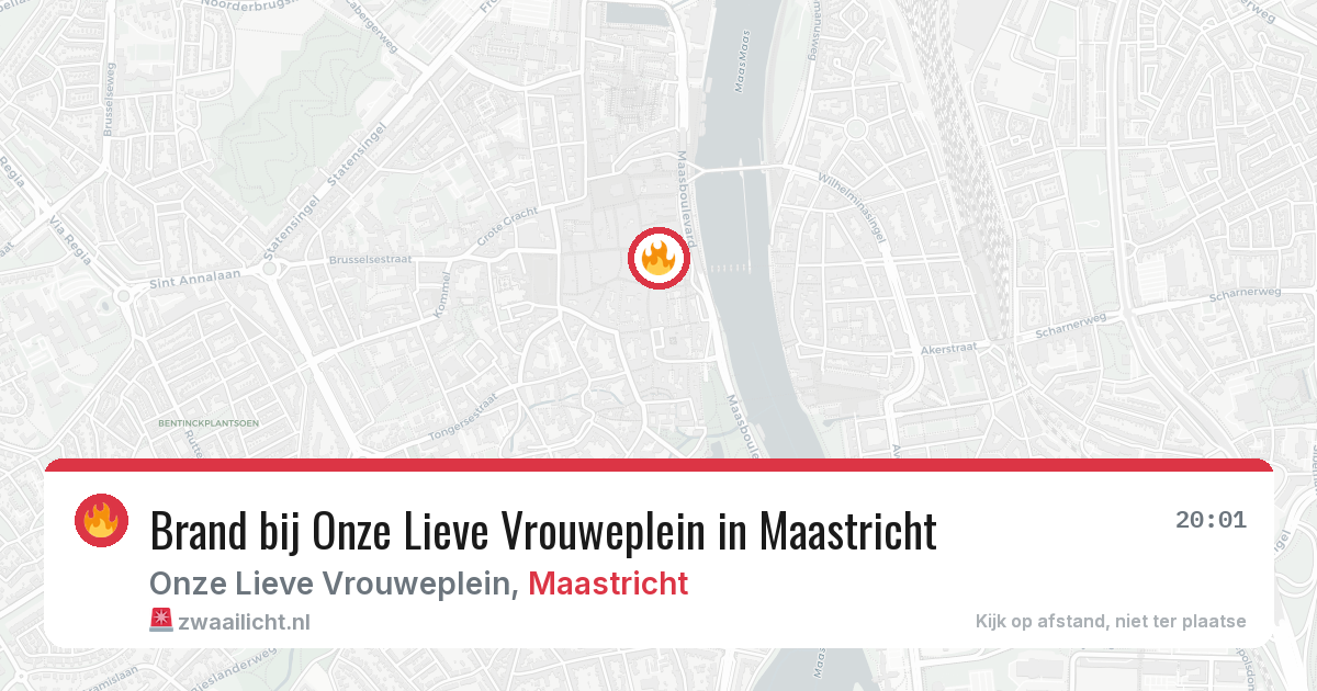 Brand bij Onze Lieve Vrouweplein in Maastricht — 8 jun 2026