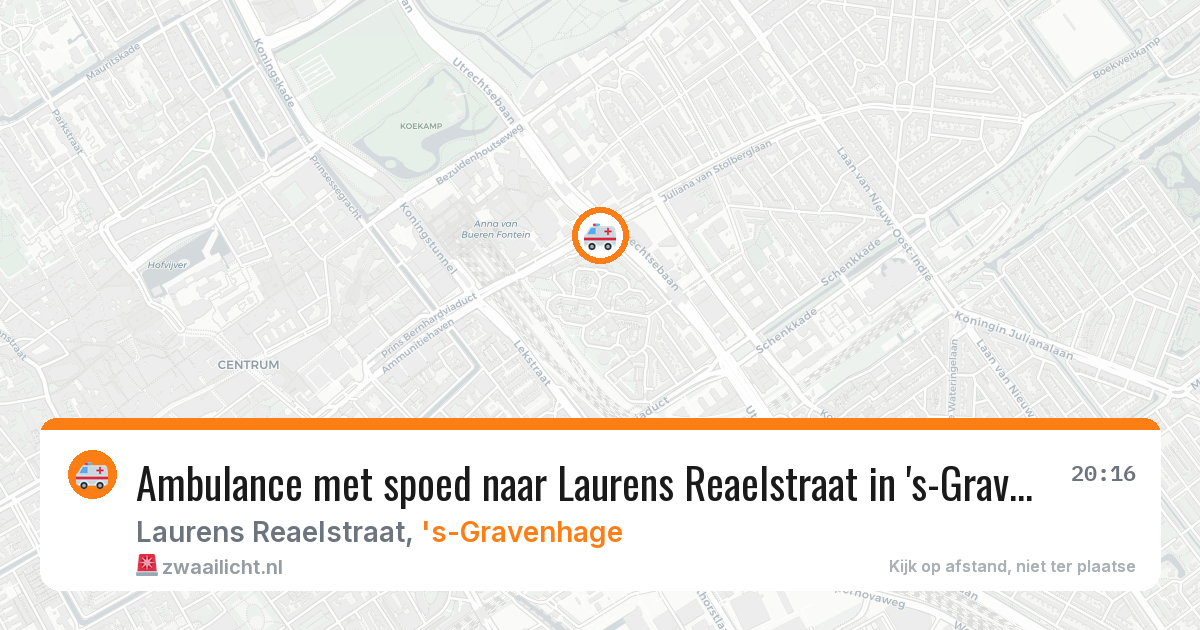 Ambulance met spoed naar Laurens Reaelstraat in 's-Gravenhage — 8 jun 2026