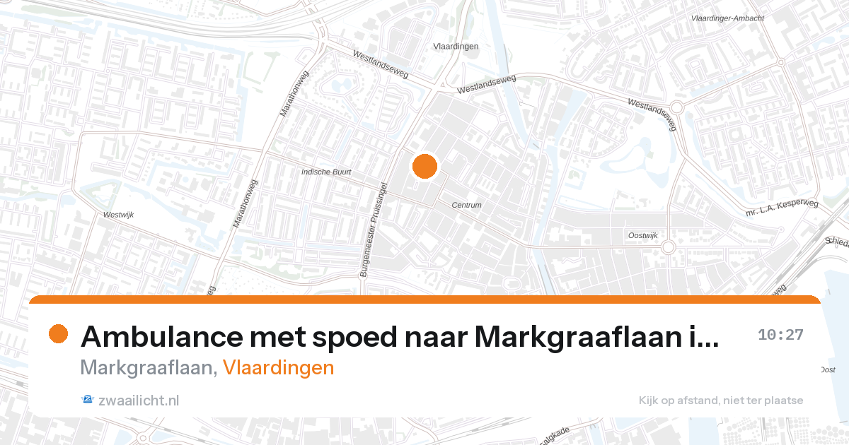 Ambulance met spoed naar Markgraaflaan in Vlaardingen — 26 aug 2026