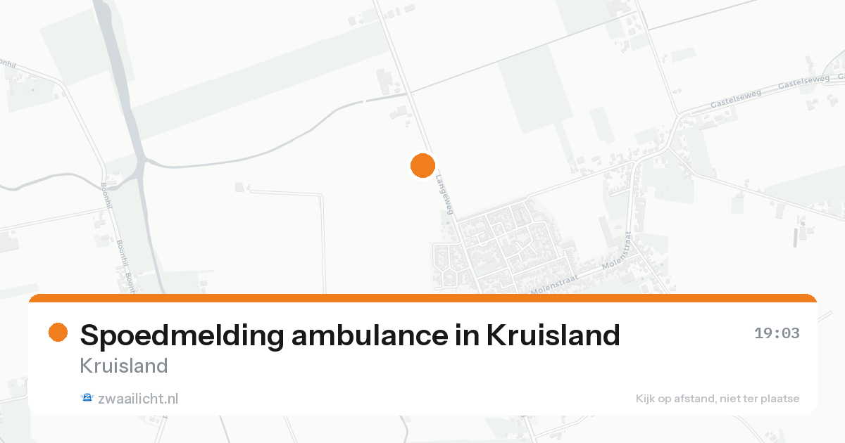Spoedmelding ambulance in Kruisland — 22 aug 2026