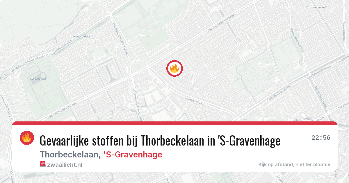 Gevaarlijke stoffen bij Thorbeckelaan in 'S-Gravenhage — 7 aug 2026