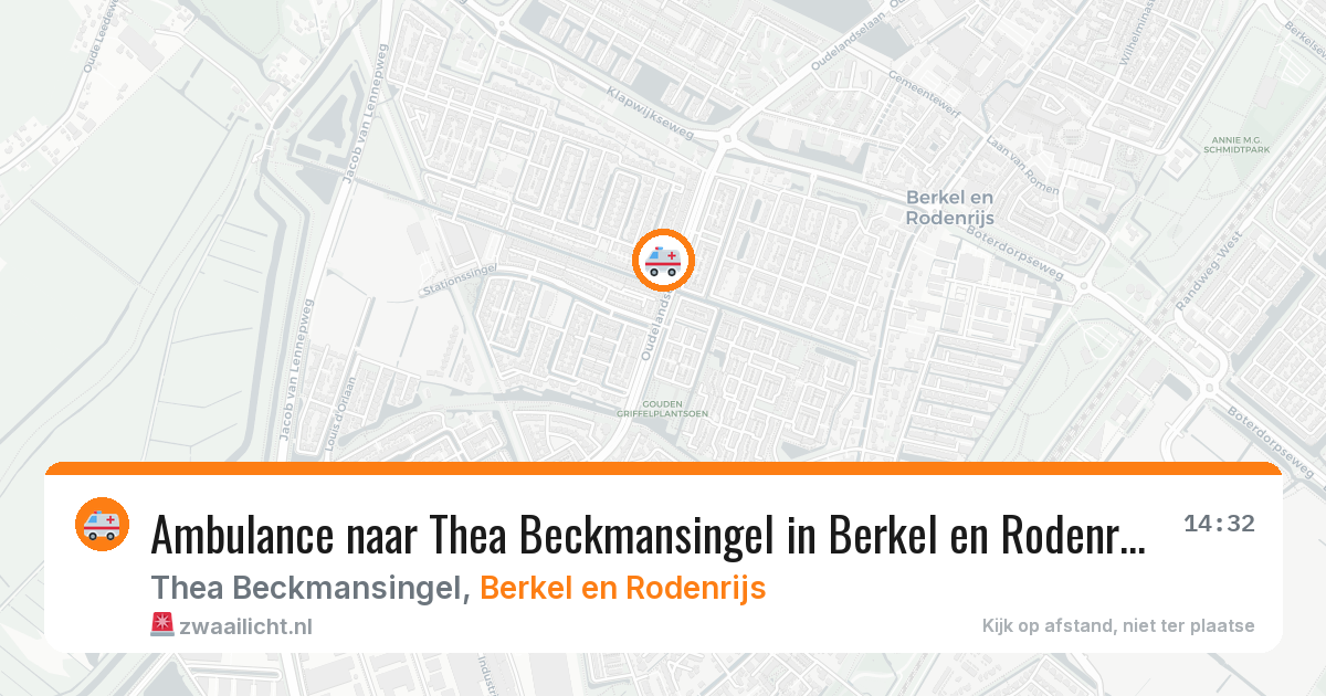 Ambulance naar Thea Beckmansingel in Berkel en Rodenrijs — 27 mei 2026