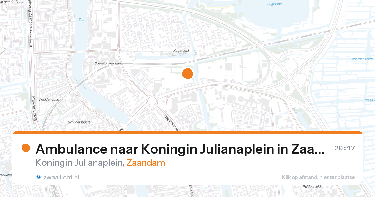 Ambulance naar Koningin Julianaplein in Zaandam — 15 aug 2026