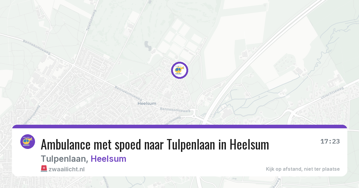 Ambulance met spoed naar Tulpenlaan in Heelsum — 10 jun 2026