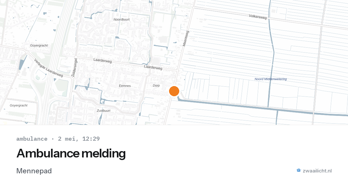 Ambulance melding — 2 mei 2026