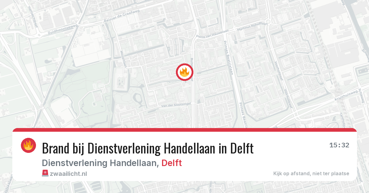Brand bij Dienstverlening Handellaan in Delft — 28 jul 2026