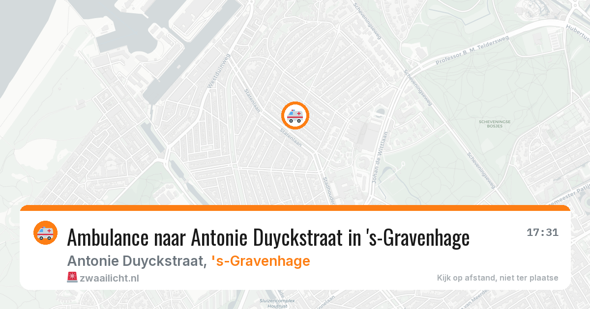 Ambulance naar Antonie Duyckstraat in 's-Gravenhage — 9 aug 2026
